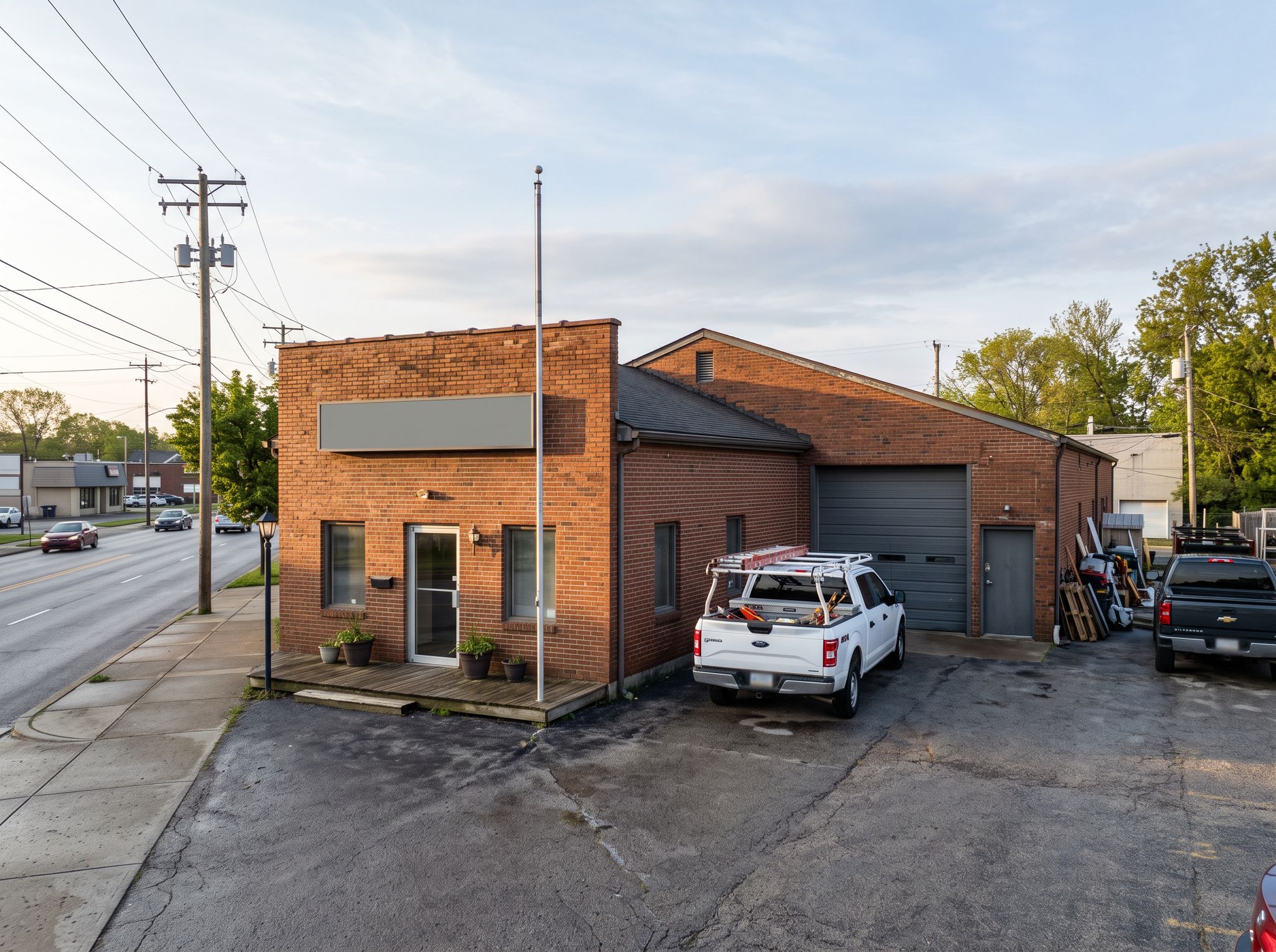 The J L Fox office and warehouse on North Keystone Avenue in Indianapolis